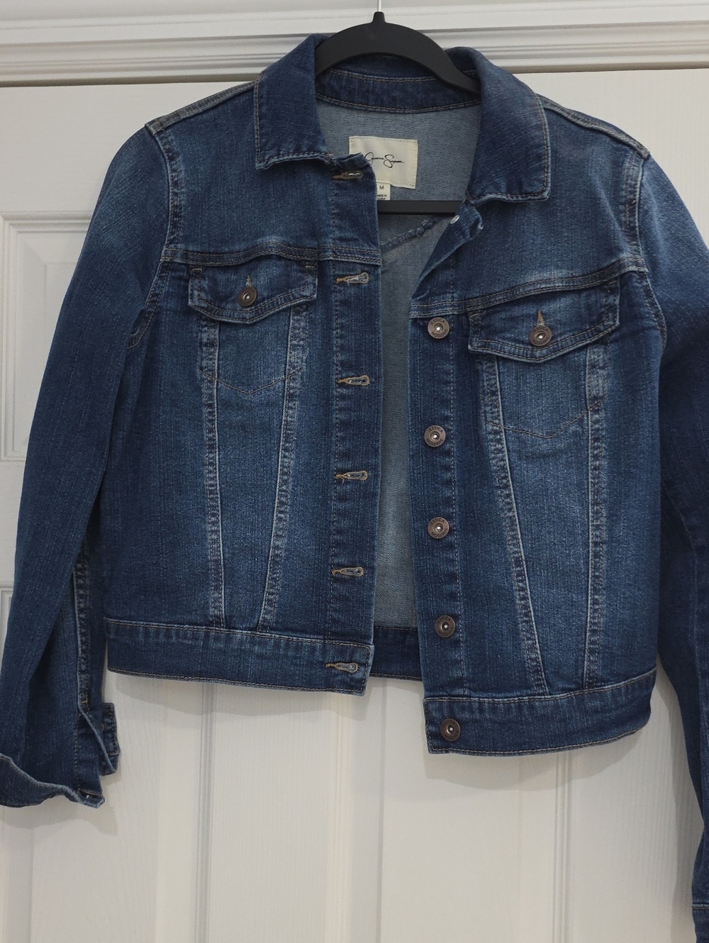 Jessica Simpson Indigo Blue Denim Jacket with Button Front